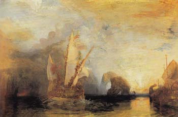 Ulysses Deriding Polyphemus Homers Odyssey 1829 - Joseph Mallord William Turner reproduction oil painting