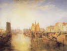 Harbour of Dieppe 1825 - Joseph Mallord William Turner reproduction oil painting