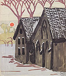 Landscape with Orange Sun 1916 - Charles Burchfield