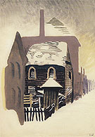 Clapboard House 1917 - Charles Burchfield reproduction oil painting