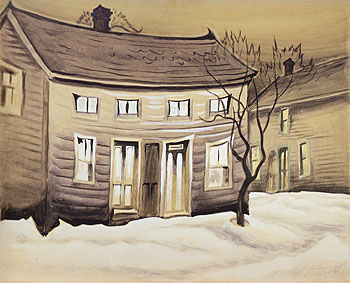 Cat Eyed House 1918 - Charles Burchfield reproduction oil painting