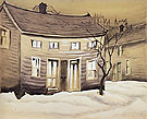 Cat Eyed House 1918 - Charles Burchfield reproduction oil painting