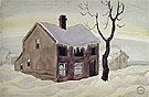 House and The Snow c1920 - Charles Burchfield