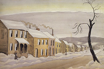 Houses 1920 - Charles Burchfield reproduction oil painting