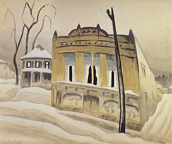 The Corner Store 1918 - Charles Burchfield reproduction oil painting