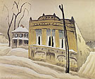 The Corner Store 1918 - Charles Burchfield reproduction oil painting