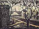 Spring Twilight 1920 - Charles Burchfield reproduction oil painting