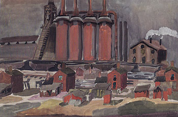 Factories 1919 - Charles Burchfield reproduction oil painting