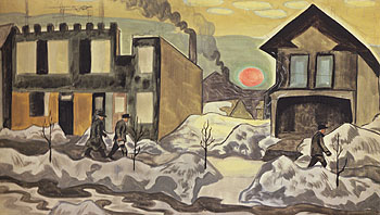 Red Sun 1920 - Charles Burchfield reproduction oil painting