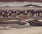 Village Light c1920 - Charles Burchfield reproduction oil painting