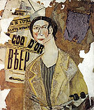 Portrait of Natalia Goncharova 1915 - Natalia Gontcharova