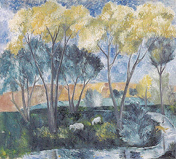 Autumn Landscape 1905 - Natalia Gontcharova reproduction oil painting