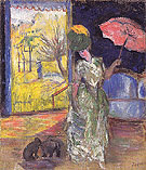 Lady with a Parasol 1905 - Natalia Gontcharova reproduction oil painting