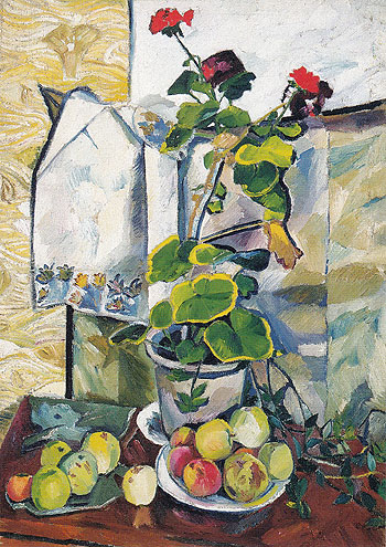 Still Life with a Geranium 1907 - Natalia Gontcharova reproduction oil painting