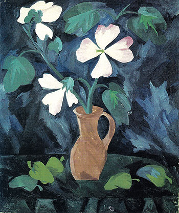 Hollyhocks 1909 - Natalia Gontcharova reproduction oil painting