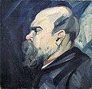 Portrait of Paul Verlaine c1909 - Natalia Gontcharova reproduction oil painting