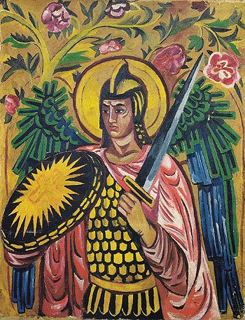 Archangel Gabriel c1909 - Natalia Gontcharova reproduction oil painting