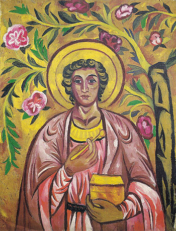St Panteleimon the Healer c1909 - Natalia Gontcharova reproduction oil painting