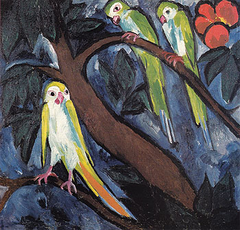 Parrots 1910 - Natalia Gontcharova reproduction oil painting