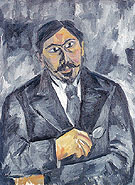 Portrait of an Unknown Man in Black c1910 - Natalia Gontcharova