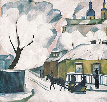 Moscow Winter c1910 - Natalia Gontcharova reproduction oil painting