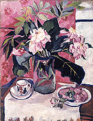 Still Life with Peonies 1910 - Natalia Gontcharova reproduction oil painting