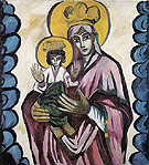 Mother of God With Ornamental Design c1910 - Natalia Gontcharova