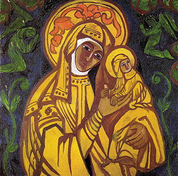 Virgin and Child 1911 - Natalia Gontcharova reproduction oil painting