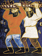 Peasants 1911 - Natalia Gontcharova reproduction oil painting