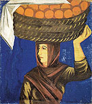 Woman Carrying Oranges c1910 - Natalia Gontcharova reproduction oil painting