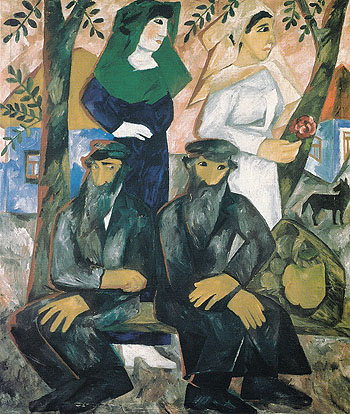 Jews Shabbat 1911 - Natalia Gontcharova reproduction oil painting