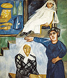 Jews on a Street 1912 - Natalia Gontcharova