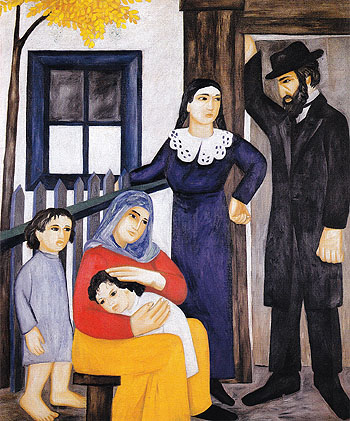 Jewish Family 1912 - Natalia Gontcharova reproduction oil painting