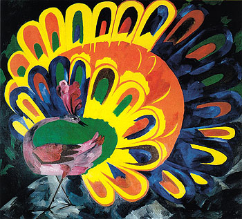 Peacock under a Bright Sun 1911 - Natalia Gontcharova reproduction oil painting