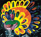 Peacock under a Bright Sun 1911 - Natalia Gontcharova reproduction oil painting