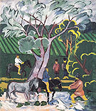 Bathing Horses 1911 - Natalia Gontcharova reproduction oil painting