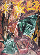 Rayonist Lilies 1913 - Natalia Gontcharova reproduction oil painting