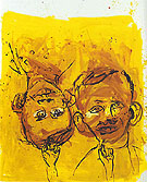 Portrait with Subtenant 1997 - George Baselitz reproduction oil painting