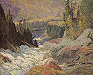 Falls Montreal River 1920 - J.E.H. MacDonald reproduction oil painting