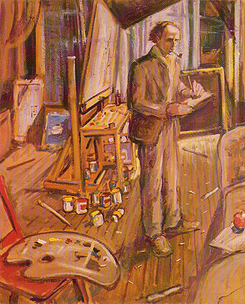 In My Studio 1924 - Arthur Lismer reproduction oil painting