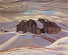Barns c1926 - A.Y. Jackson reproduction oil painting