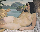 Nude in a Landscape c1929 - Edwin Holgate reproduction oil painting