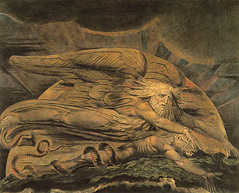 Elohim creating Adam 1795 - William Blake reproduction oil painting