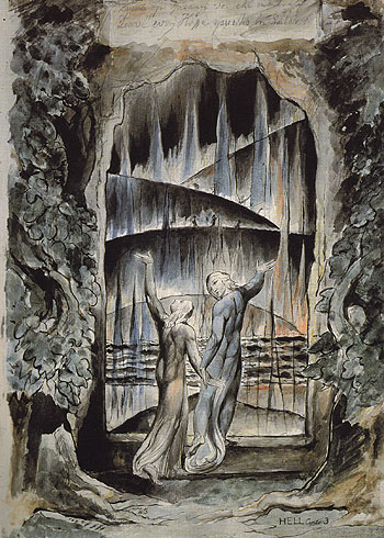 Dantes Divine Comedy The Inscription over Hell Gate c1824 - William Blake reproduction oil painting