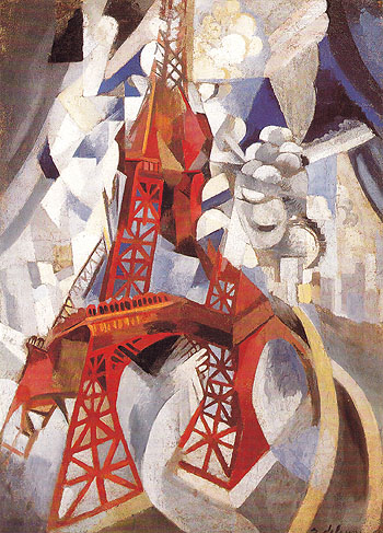 Eiffel Tower or Red Tower 1911 - Robert Delaunay reproduction oil painting