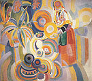 Tall Portuguese Woman 1916 - Robert Delaunay reproduction oil painting