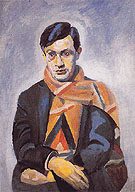 Portrait of Tristan Tzara 1923 - Robert Delaunay reproduction oil painting