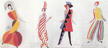 Costume designs for the Rio Carnival 1928 - Sonia Delaunay reproduction oil painting