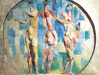 The Three Graces c1936 - Robert Delaunay reproduction oil painting