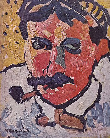 Portrait of Derain 1905 - Maurice de Vlaminck reproduction oil painting